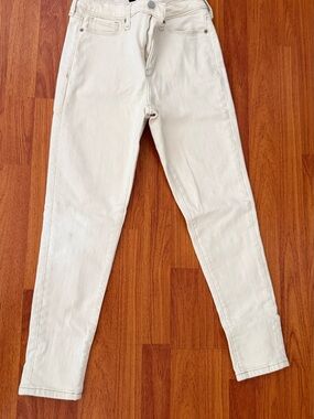 Banana Republic Cream High-Rise Skinny Jeans